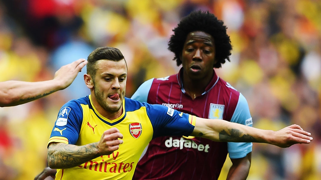 Carlos Sanchez and Jack Wilshere in action during the 2015 FA Cup final