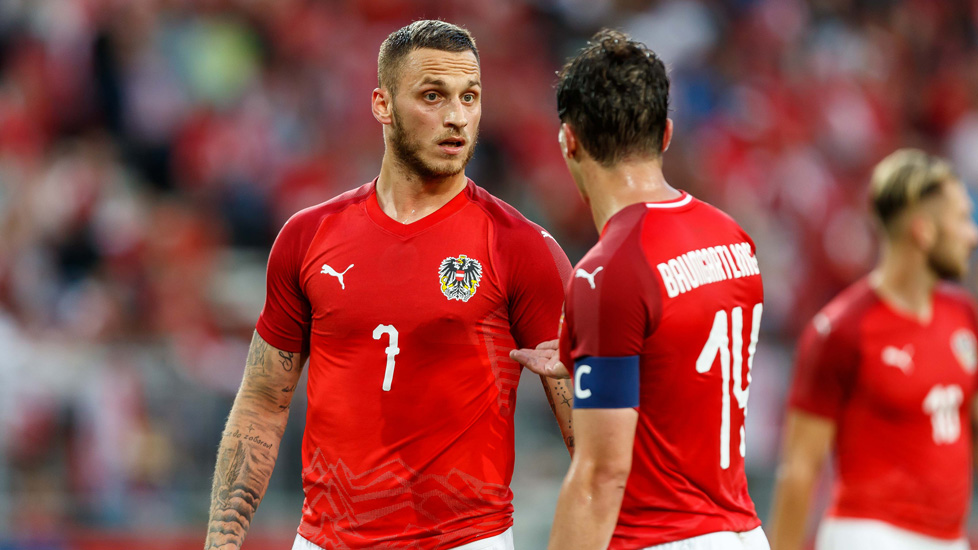 Marko Arnautovic in action for Austria