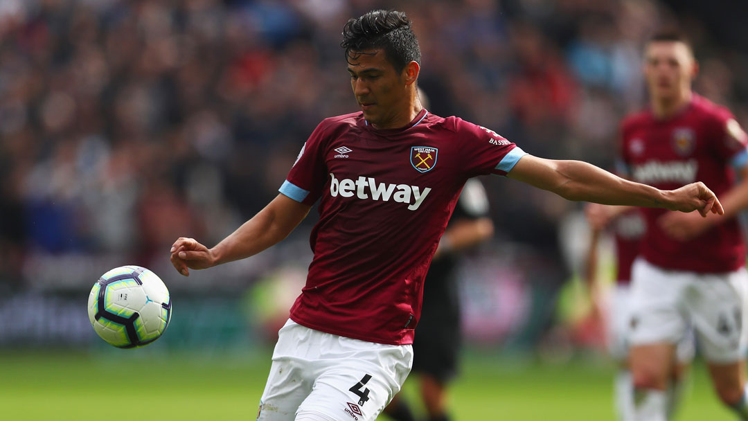 Fabián Balbuena in action for West Ham United