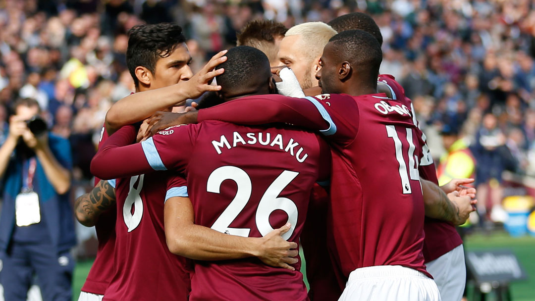 West Ham United celebrate victory over Manchester United last time out
