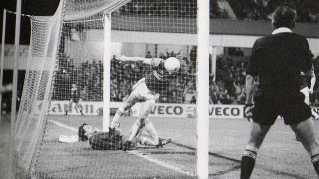 Tony Cottee scores one of his four goals against Bury