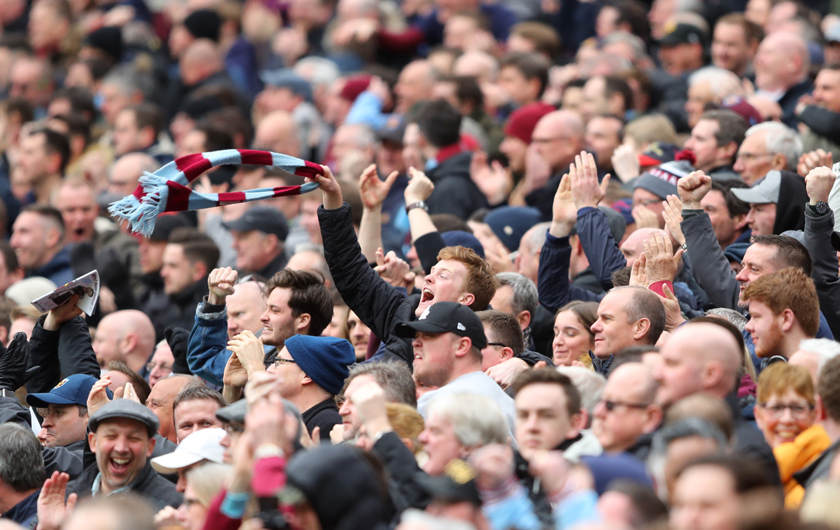 West Ham United supporters at London Stadium