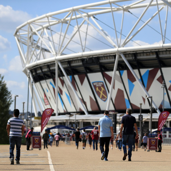 Fans outside London Stadium