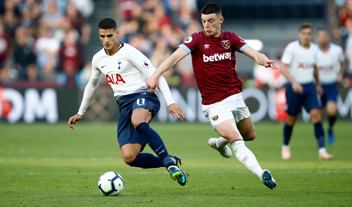 Declan Rice challenges Erik Lamela