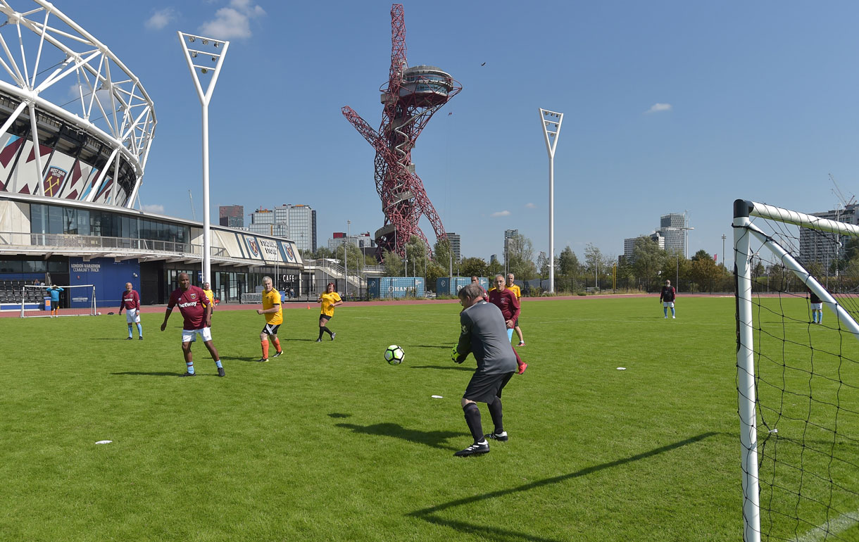 Walking Football on the London Marathon Community Track