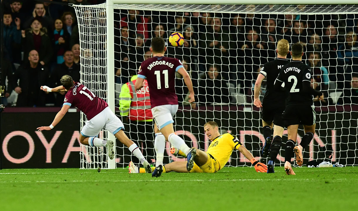 Chicharito scores against Burnley