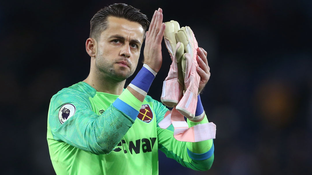 Lukasz Fabianski applauds West Ham United supporters