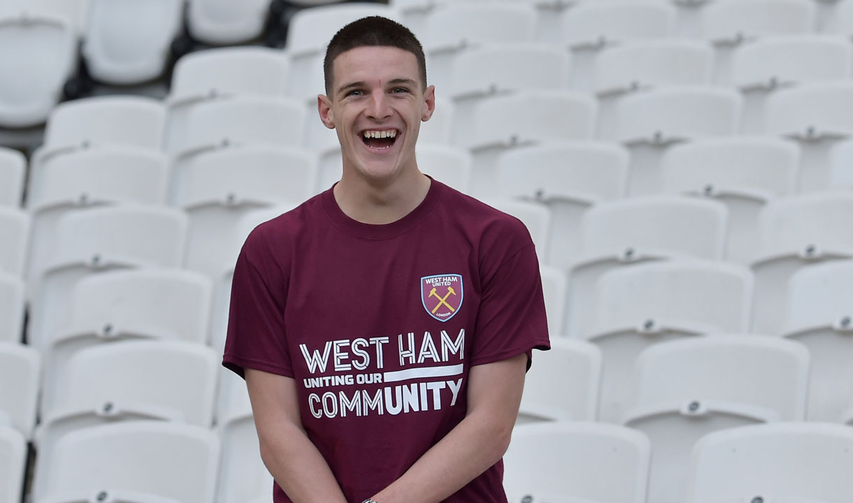 Declan Rice is delighted with the progress he is making in the heart of the West Ham United engine room this season.  The 19-year-old has started the club’s last seven Premier League games at the base of the Hammers’ midfield, helping the team take eleven points over that period.  His presence in midfield actually takes him back to his early days as a footballer in the Chelsea academy, and he is happy to be back in that role at senior level.  “When you’re younger you play in all sort of positions, but it wa