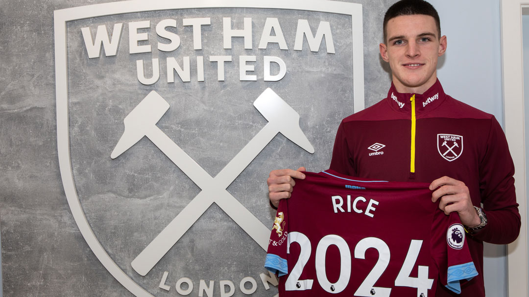 Declan Rice has signed a new long-term contract until June 2024