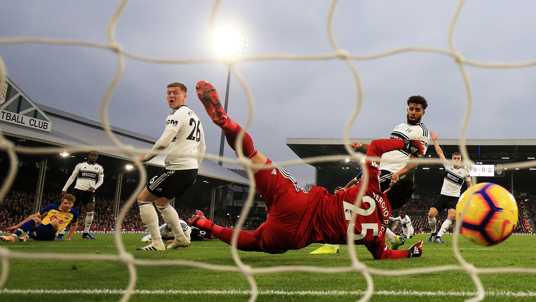 Fulham concede a goal to Southampton