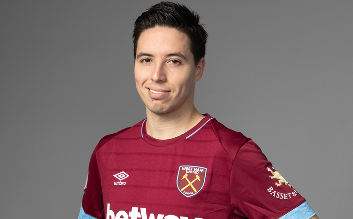 Samir Nasri poses