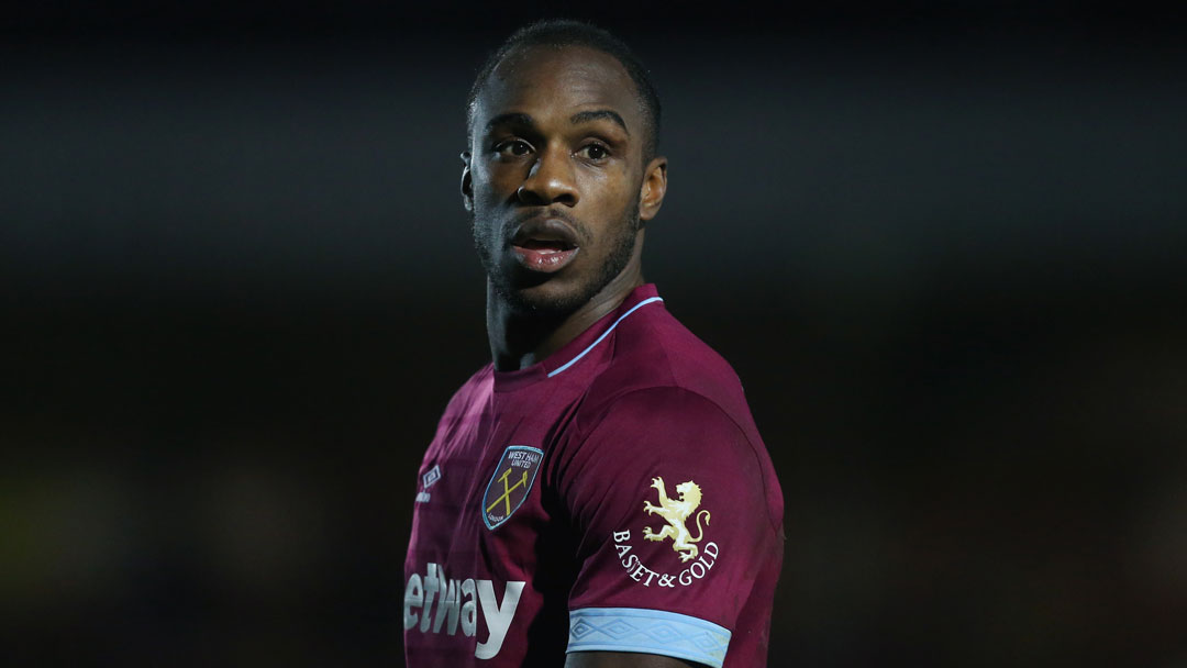 Michail Antonio in action at AFC Wimbledon