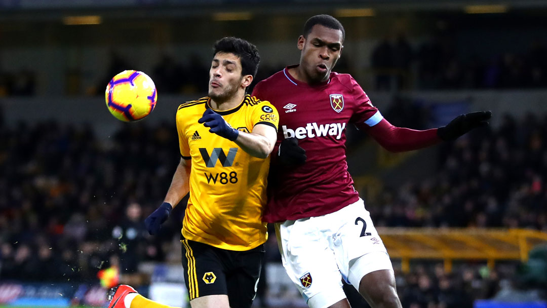 Issa Diop in action at Molineux