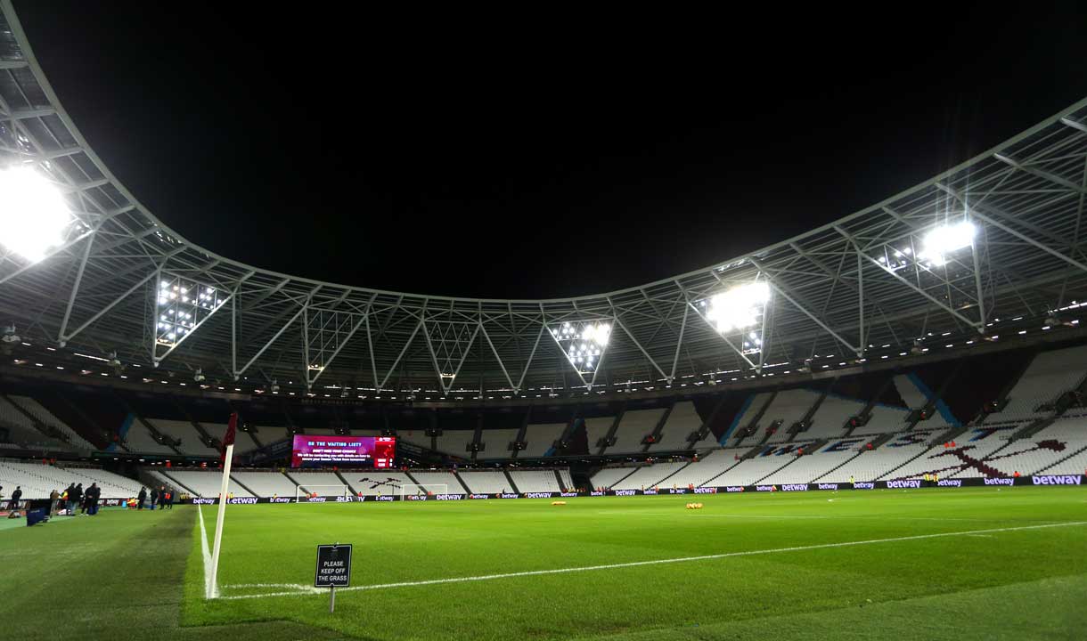 London Stadium at night