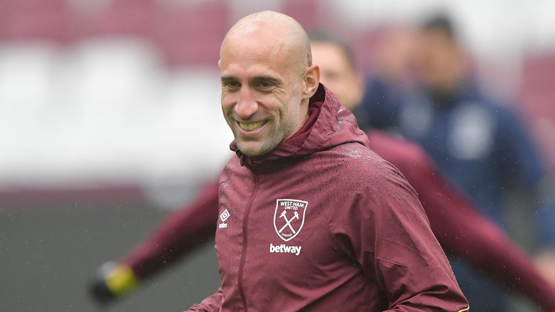 Pablo Zabaleta in training