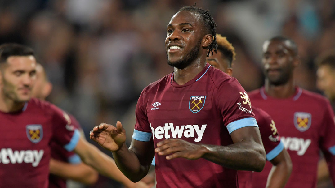 Michail Antonio celebrates scoring