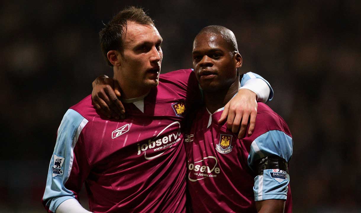 Dean Ashton and Marlon Harewood celebrate