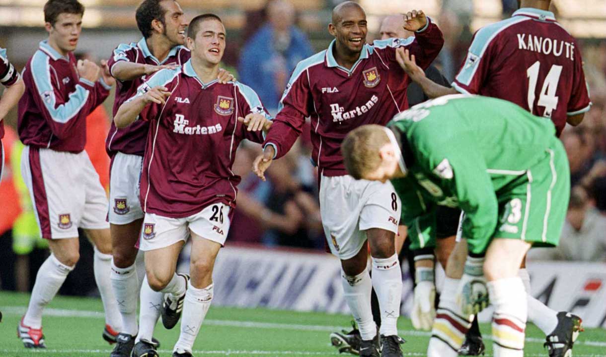 West Ham celebrate a goal against Bradford