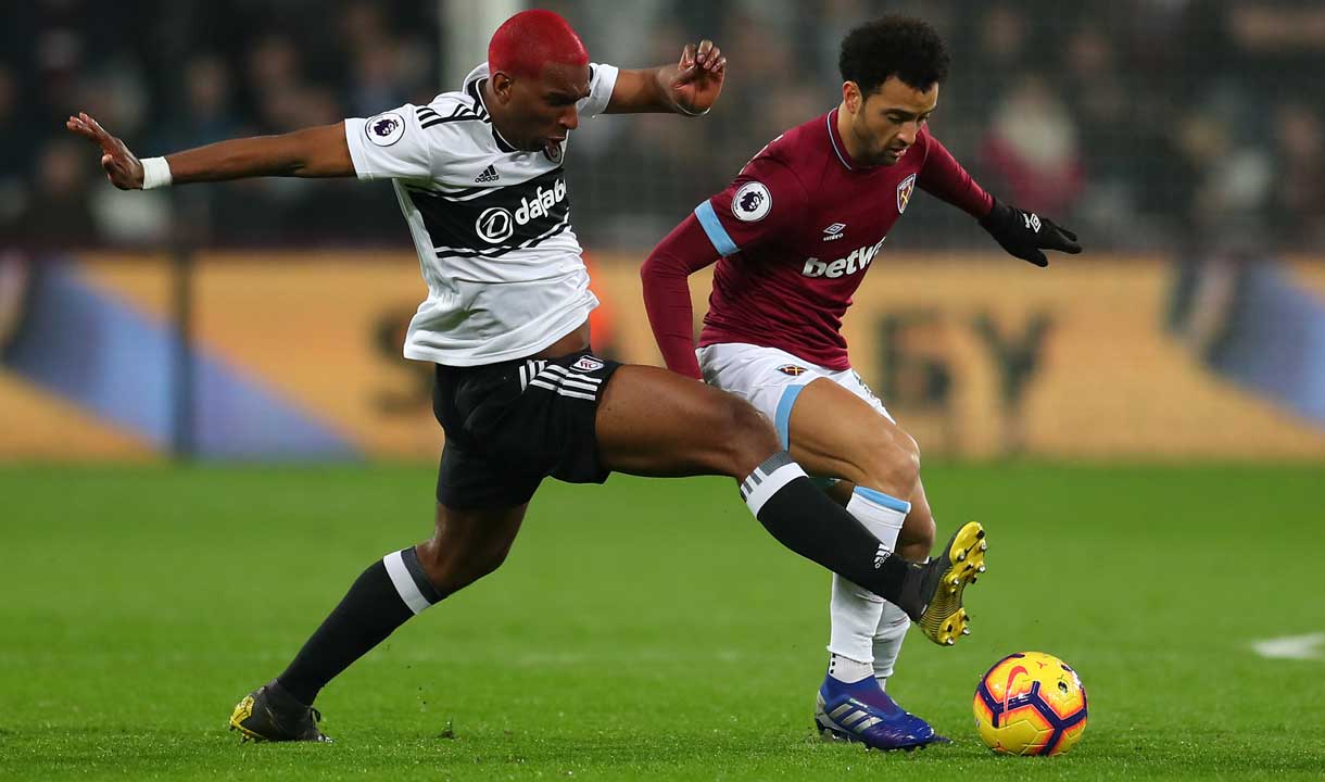 Felipe Anderson in action against Fulham