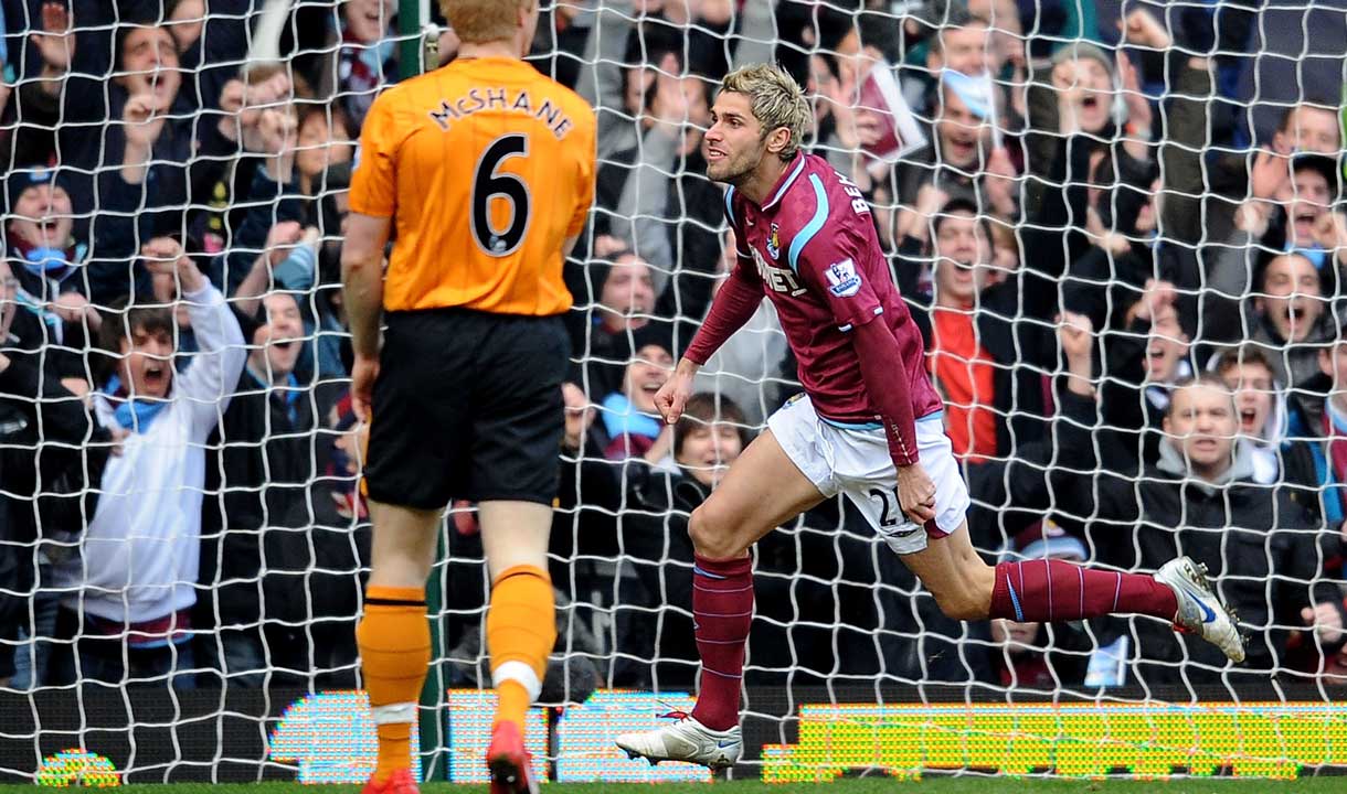 Valon Behrami celebrates scoring against Hull