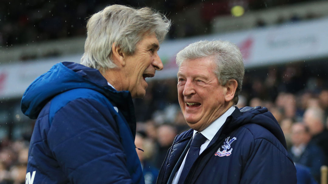 Manuel Pellegrini greets Roy Hodgson