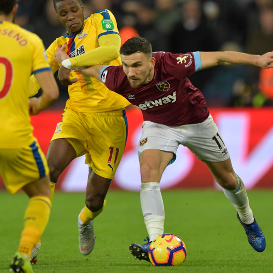 Robert Snodgrass in action against Crystal Palace