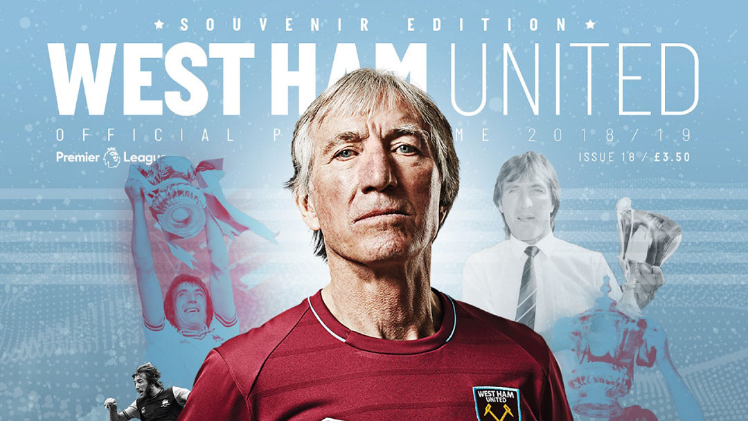 Billy Bonds adorns the cover of the Official Programme