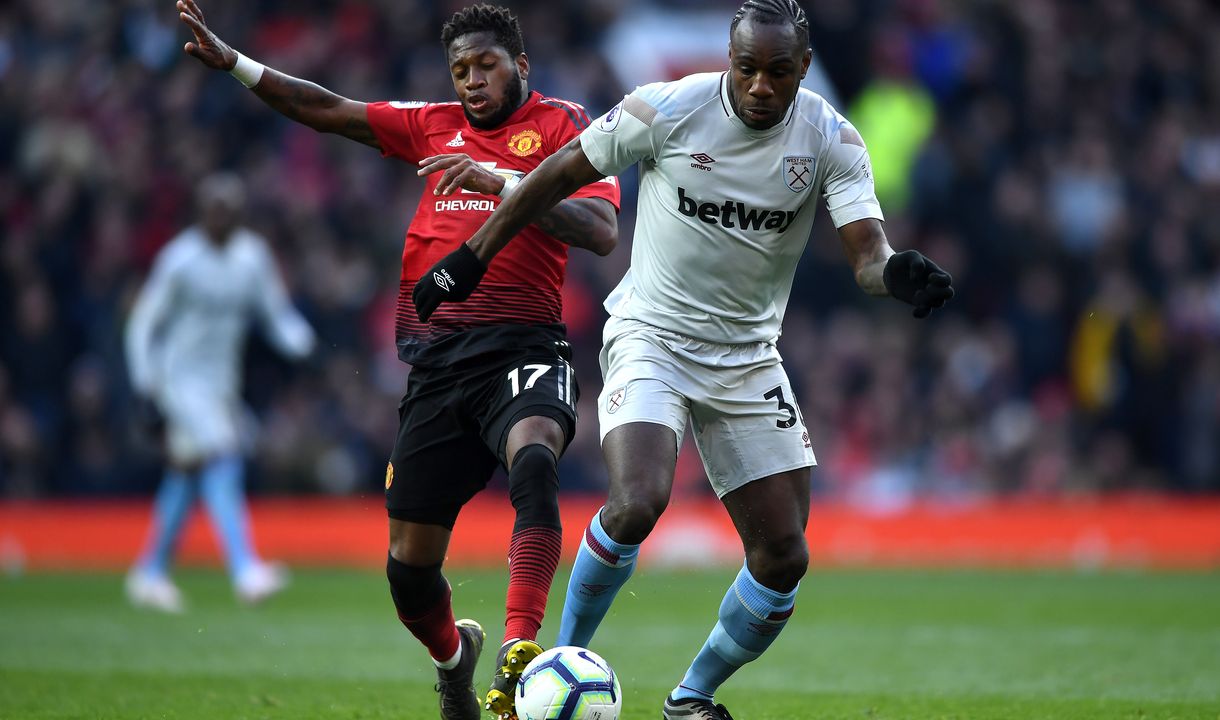 Michail Antonio runs away from Fred