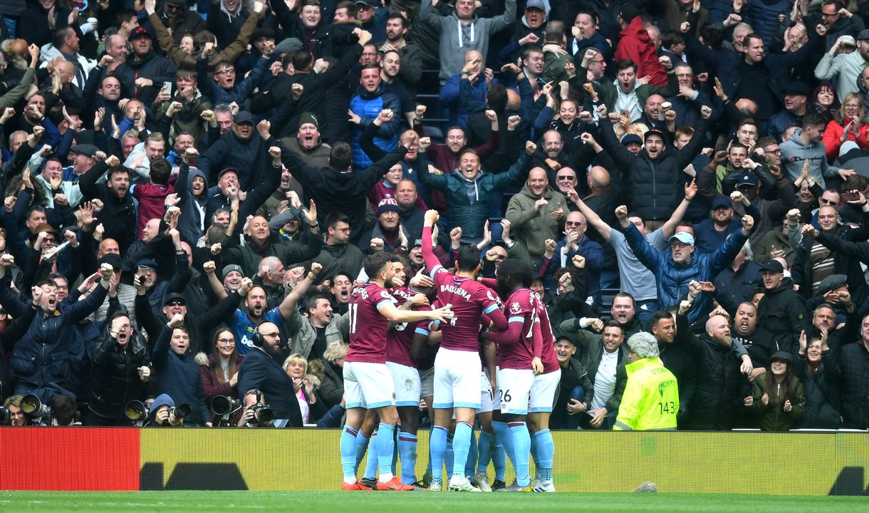 West Ham celebrate at Spurs