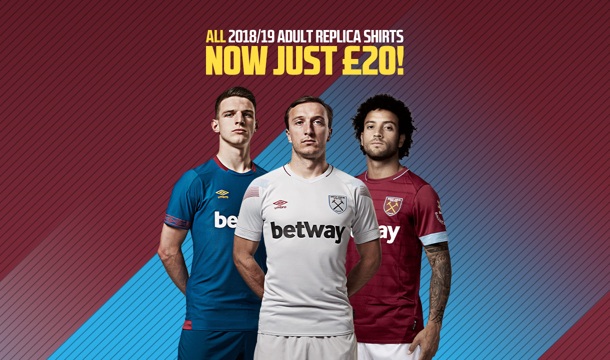 All 2018/19 replica kits are now just £20 graphic