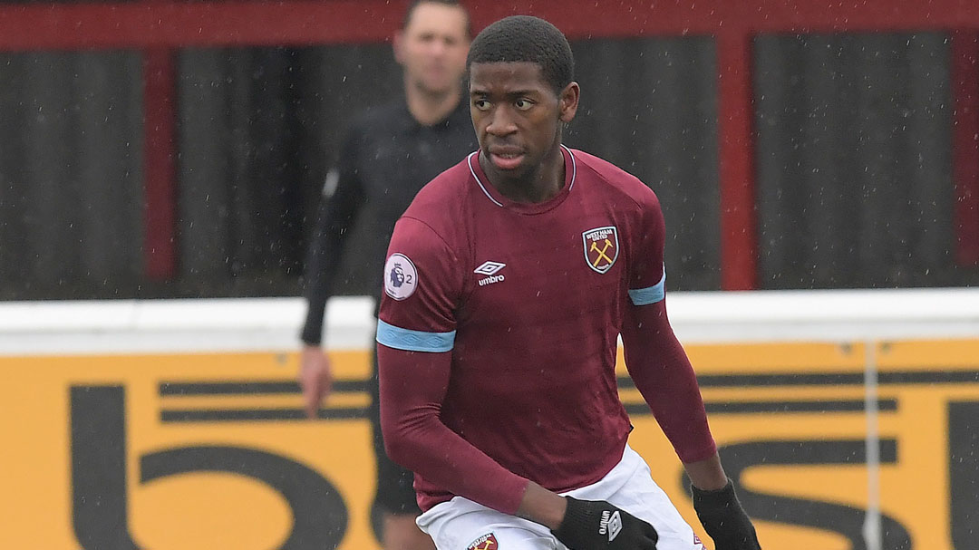 Ajibola Alese in action for West Ham United U23s