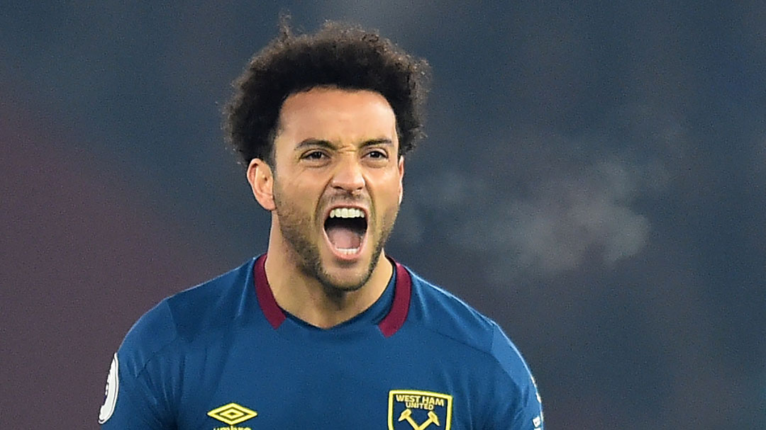 Felipe Anderson celebrates scoring at Southampton