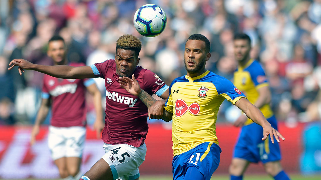 Grady Diangana gave Southampton's Ryan Bertrand a stern test on Saturday