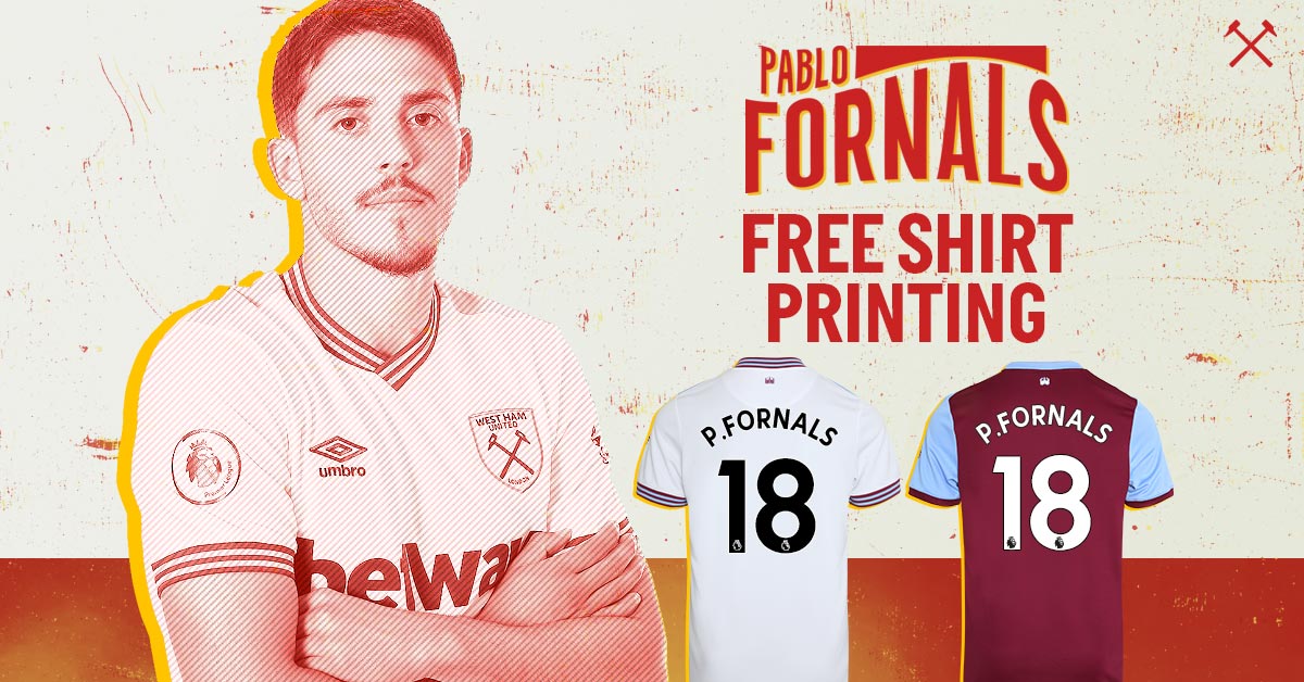 Pablo Fornals shirt printing offer