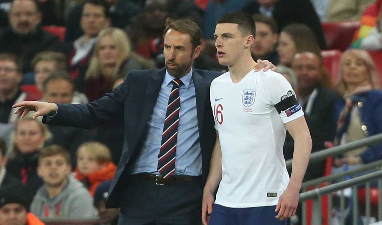 Declan Rice with Gareth Southgate