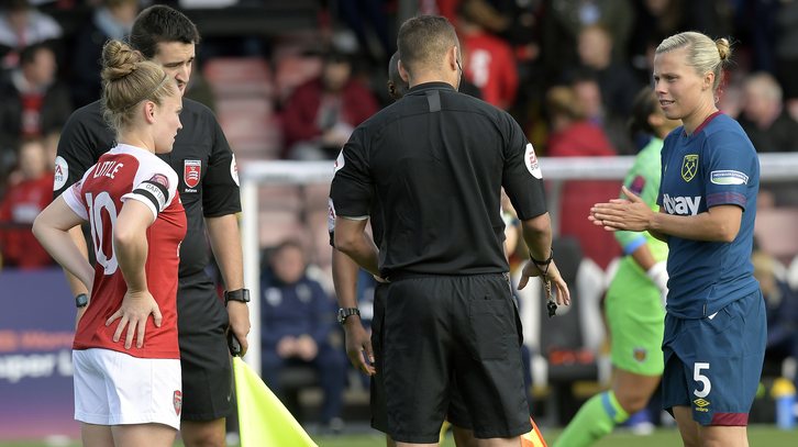 Gilly Flaherty v Arsenal