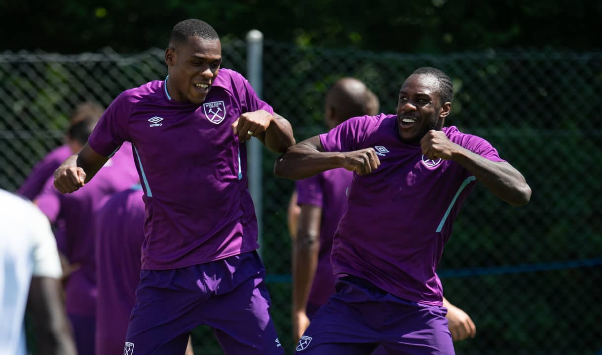 Issa Diop trains in Switzerland