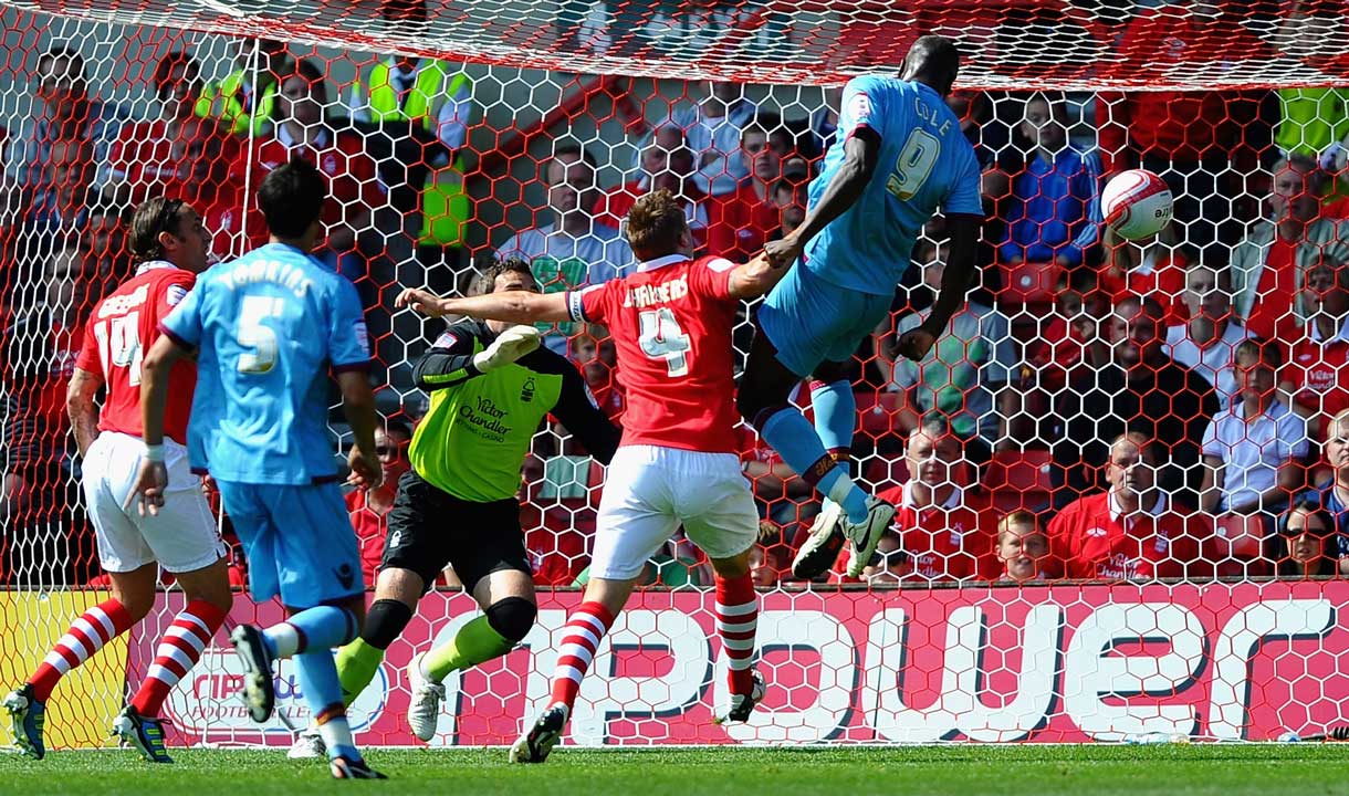 Carlton Cole scores against Nottingham Forest