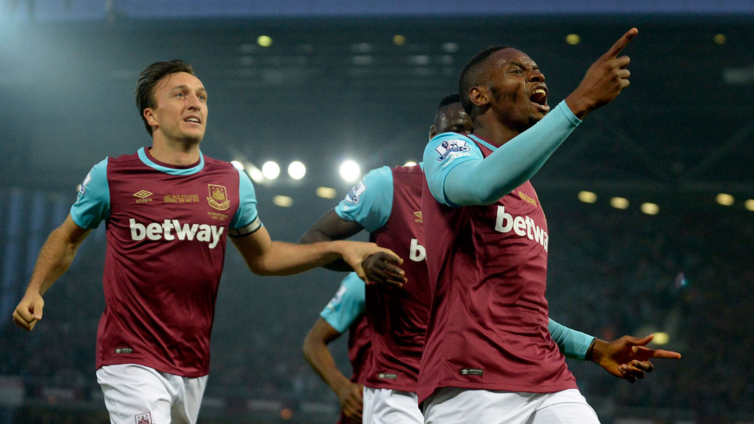 Diafra Sakho celebrates scoring in the Final Game