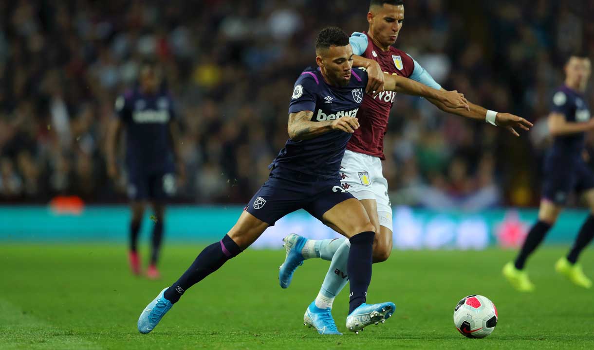 Ryan Fredericks in action against Aston Villa