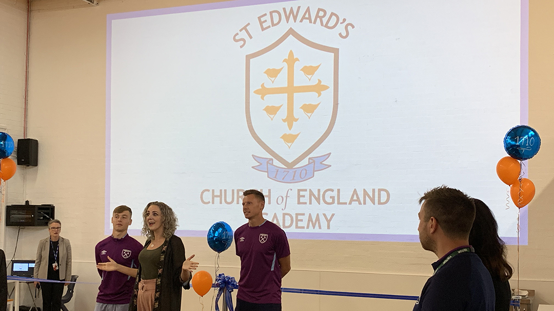 Dan Kemp and David Martin at St. Edward's Church of England Academy