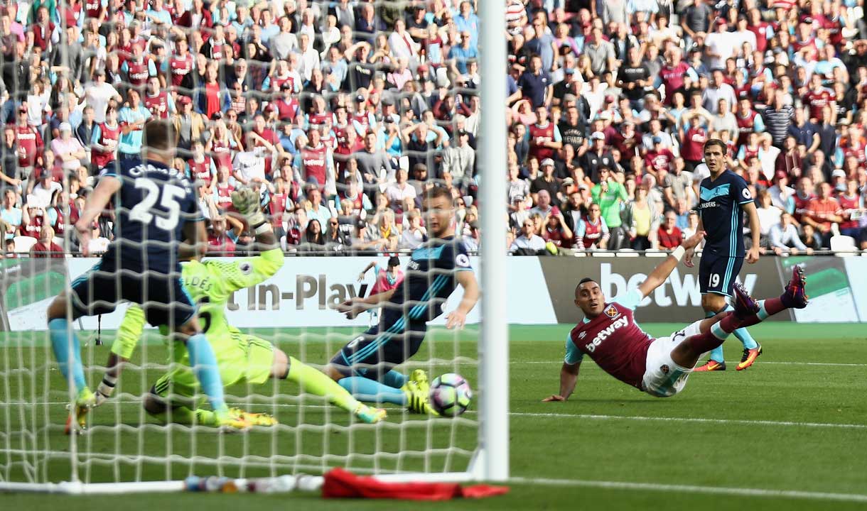 Dimitri Payet scores against Middlesbrough