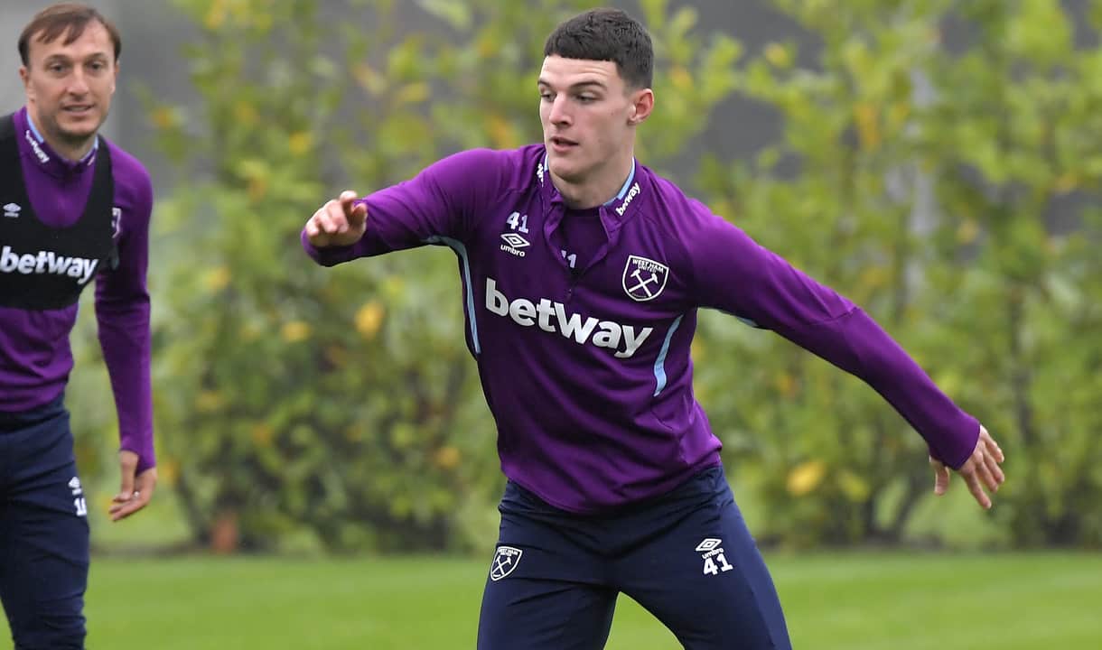 Declan Rice in training