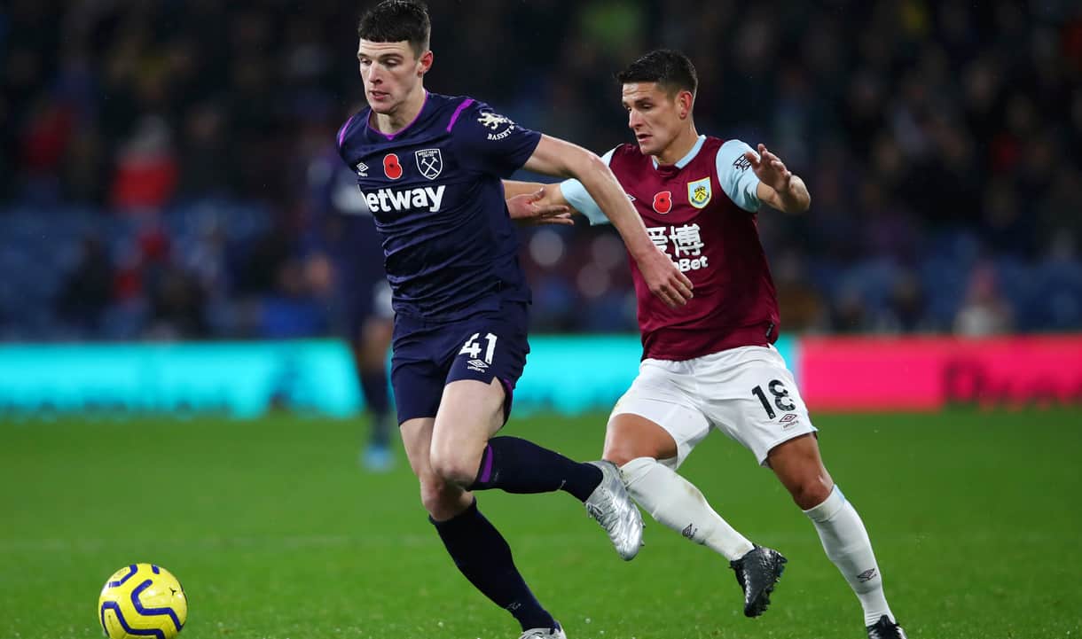 Declan Rice holds off Ashley Westwood