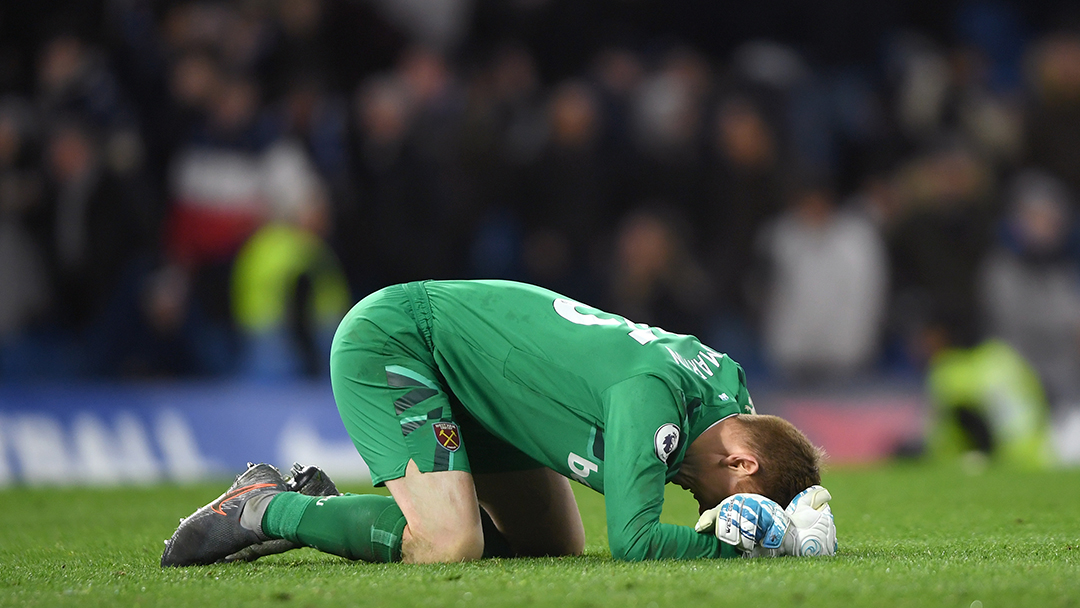 David Martin celebrates the win against Chelsea