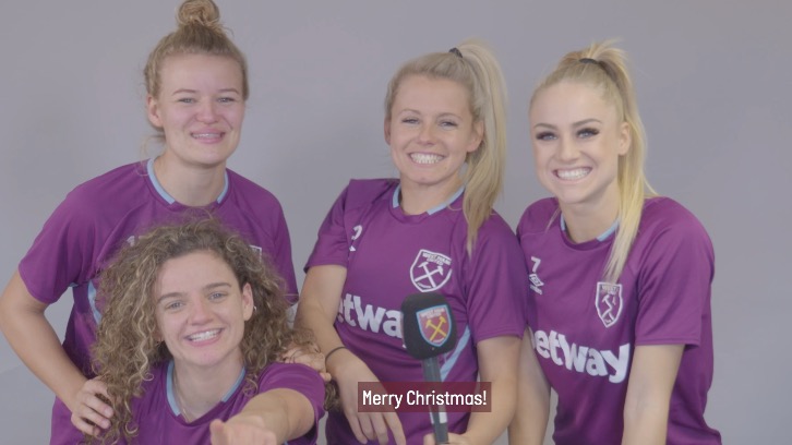 West Ham women take the Christmas Jumper Challenge!