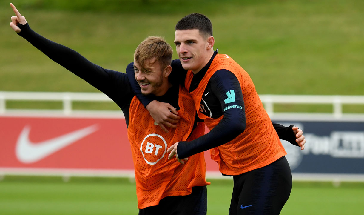 James Maddison and Declan Rice