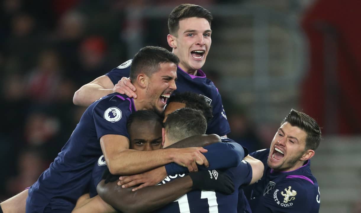 West Ham players celebrate