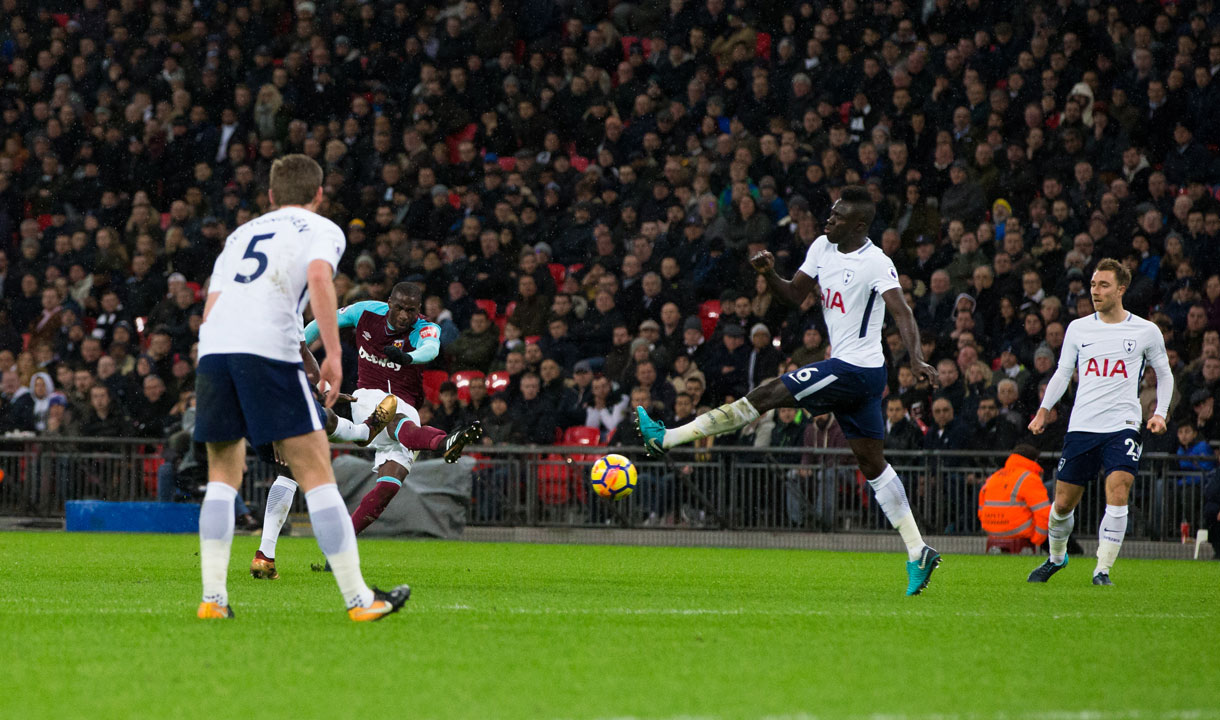 Pedro Obiang scores at Wembley