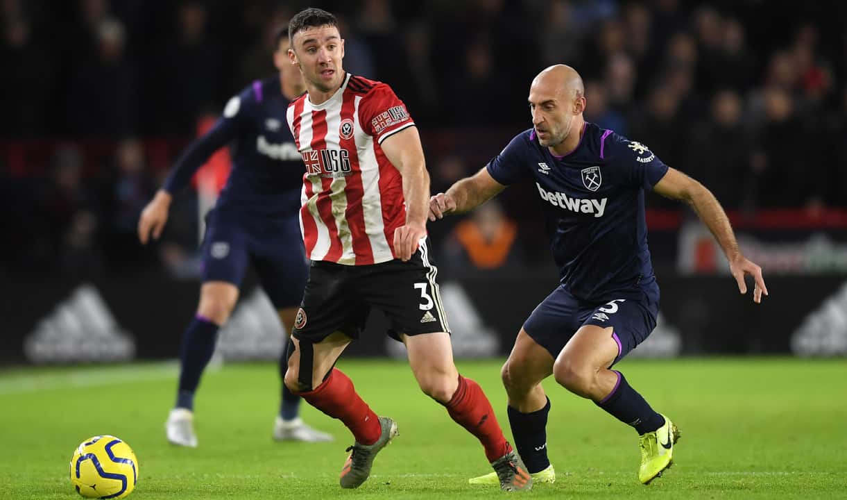 Pablo Zabaleta tracks Enda Stevens